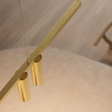 Twins Lines 180 Linear Suspension Small Brushed Brass By Toss B Detailed View