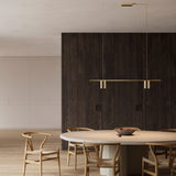 Twins Lines 180 Linear Suspension Small Brushed Brass By Toss B