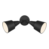 Two Light Adjustable Swivel Flood Light Black By Generation Lighting
