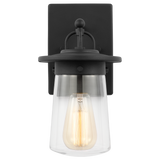 Tybee Outdoor Wall Lantern Black Small By Generation Lighting