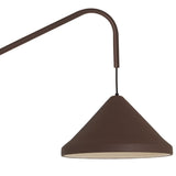 Ubatuba Ceramic Swing Arm Wall Light Brown By Geo Contemporary