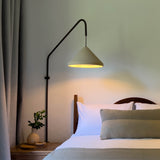 Ubatuba Ceramic Swing Arm Wall Light Sand By Geo Contemporary - Lifestyle View2