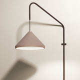 Ubatuba Ceramic Swing Arm Wall Light Sand By Geo Contemporary - Lifestyle View