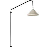 Ubatuba Ceramic Swing Arm Wall Light White By Geo Contemporary - Side View