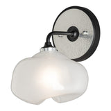 Ume 1-Light Curved Arm Wall Sconce, shown in Black, Sterling, by Hubbardton Forge