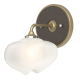 Ume 1-Light Curved Arm Wall Sconce in Soft Gold, Oil Rubbed Bronze by Hubbardton Forge