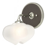 Ume 1-Light Curved Arm Wall Sconce in Sterling, Oil Rubbed Bronze by Hubbardton Forge
