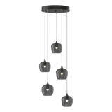 Ume 5 Light Pendant Dark Smoke CGG Long By Hubbardton Forge