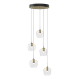 Ume 5 Light Pendant Modern Brass CG Long By Hubbardton Forge
