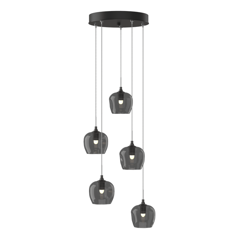 Ume 5 Light Pendant Oil Rubbed Bronze CGG Long By Hubbardton Forge