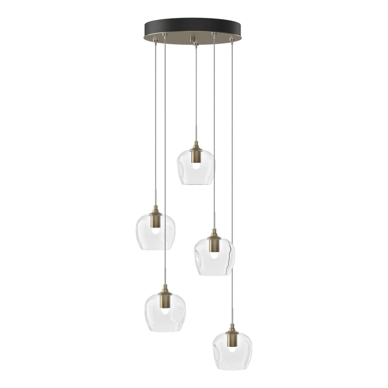 Ume 5 Light Pendant Soft Gold CG Long By Hubbardton Forge