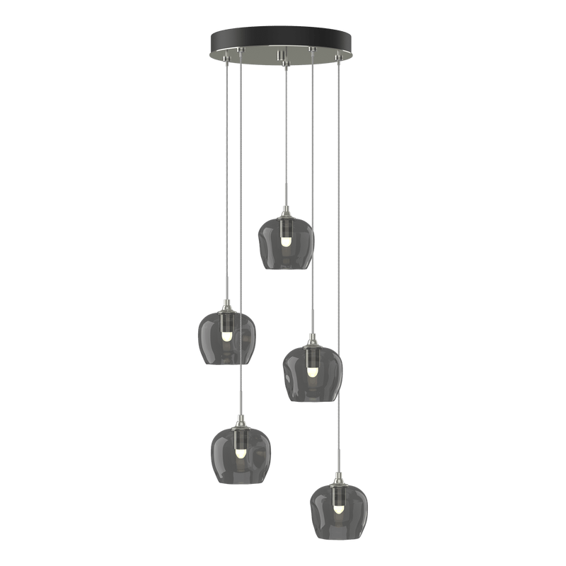 Ume 5 Light Pendant Sterling CGG Long By Hubbardton Forge