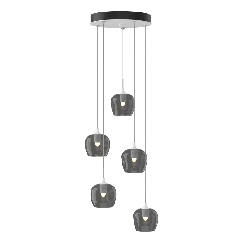 Ume 5 Light Pendant White CGG Long By Hubbardton Forge