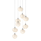Ume 9-Light Chandelier in Black, Long by Hubbardton Forge