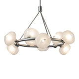 Ume 9-Light Ring Chandelier, shown in Sterling, by Hubbardton Forge
