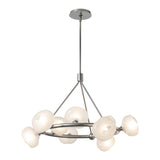 Ume 9-Light Ring Chandelier, shown in Sterling, by Hubbardton Forge