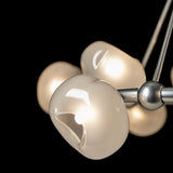 Ume 9-Light Ring Chandelier detail in Sterling, by Hubbardton Forge