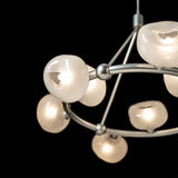 Ume 9-Light Ring Chandelier detail in Sterling, by Hubbardton Forge
