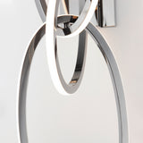 Unity 3 Light LED Wall Sconce Black Chrome By ET2 Detailed View