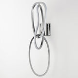Unity 3 Light LED Wall Sconce Black Chrome By ET2 Side View