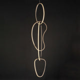 Unity Vertical LED Pendant Black Chrome By ET2 Front View1