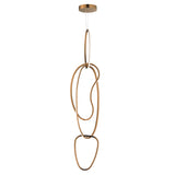 Unity Vertical LED Pendant Brushed Champange By ET2