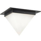 Urban Bronze/Opal Glass 11inch Mineral Flush Mount-Pyramid by Alora Lighting