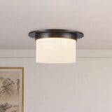 Urban Bronze/Alabaster 5x11inch Mineral Flush Mount-Round by Alora Lighting