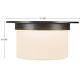 Urban Bronze/Opal Glass 5x11inch Mineral Flush Mount-Round by Alora Lighting Dimensions