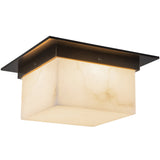 Urban Bronze/Alabaster 5x11inch Mineral Flush Mount-Square by Alora Lighting