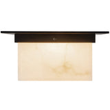 Urban Bronze/Alabaster 5x11inch Mineral Flush Mount-Square by Alora Lighting