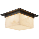 Urban Bronze/Alabaster 5x11inch Mineral Flush Mount-Square by Alora Lighting