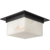 Urban Bronze/Alabaster 5x11inch Mineral Flush Mount-Square by Alora Lighting