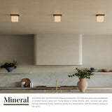Urban Bronze/Alabaster 5x11inch Mineral Flush Mount-Square by Alora Lighting