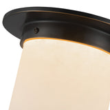 Urban Bronze/Alabaster 5x8inch Mineral Flush Mount-Round by Alora Lighting Details