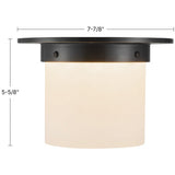 Urban Bronze/Alabaster 5x8inch Mineral Flush Mount-Round by Alora Lighting Dimensions