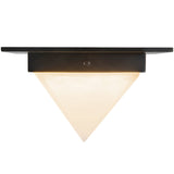 Urban Bronze/Alabaster 8inch Mineral Flush Mount-Pyramid by Alora Lighting