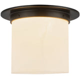 Urban Bronze/Alabaster 8x11inch Mineral Flush Mount-Round by Alora Lighting