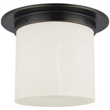 Urban Bronze/Alabaster 8x11inch Mineral Flush Mount-Round by Alora Lighting