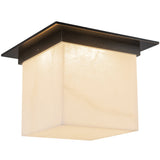 Urban Bronze/Alabaster 8x11inch Mineral Flush Mount-Square by Alora Lighting
