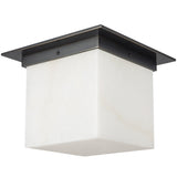 Urban Bronze/Alabaster 8x11inch Mineral Flush Mount-Square by Alora Lighting