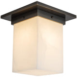Urban Bronze/Alabaster 8x8inch Mineral Flush Mount-Square by Alora Lighting