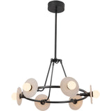 Urban Bronze/Alabaster Dahlia Chandelier by Alora Lighting