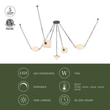 Urban Bronze/Alabaster Mineral Chandelier by Alora Lighting Light Source