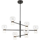Urban Bronze/Clear Glass Sutton Chandelier by Alora Lighting