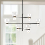 Urban Bronze/Clear Glass Sutton Chandelier by Alora Lighting