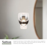 Urban Bronze/Clear Glass Sutton Wall/Vanity Light by Alora Lighting