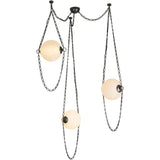 Urban Bronze/Cloudy Glass 10inch Petra Chandelier by Alora Lighting