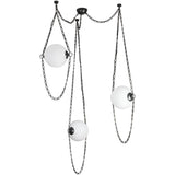 Urban Bronze/Cloudy Glass 10inch Petra Chandelier by Alora Lighting