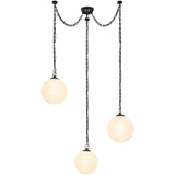 Urban Bronze/Cloudy Glass 12inch Petra Chandelier by Alora Lighting